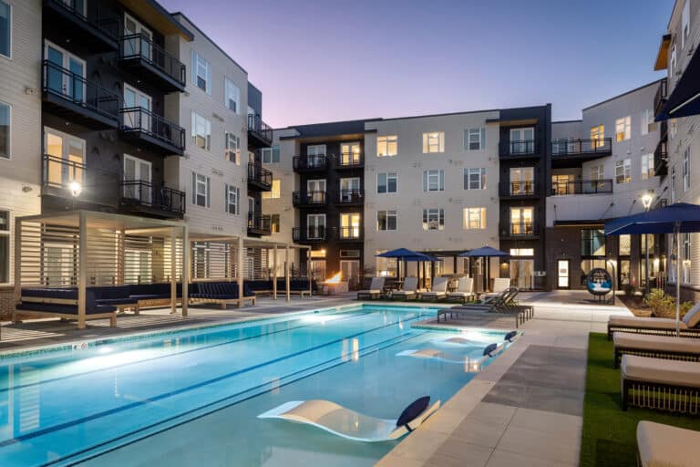 Lap pool at Olivine Apartments in Littleton.
